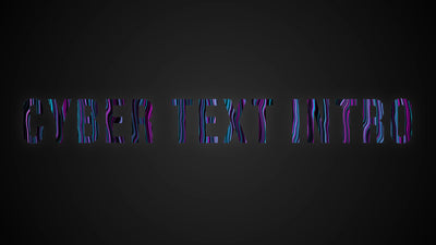 Wave Line Cyber Style Text Dual Exposure Title Intro