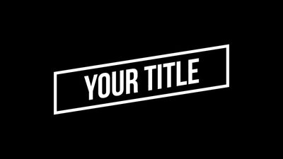 Slanted Urban Simple Text Intro Kinetic Typography
