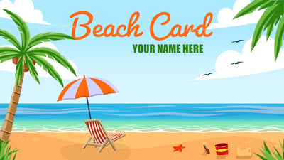CGStockBeachHolidayPalmTreesSandAnimatedCard