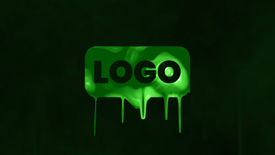 Slime Dripping Snot Green Cartoon Logo Reveal