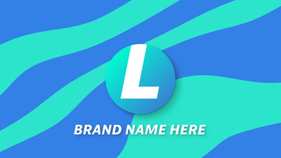 Simple Duotine Wave Pattern Pastel Colored Logo Reveal