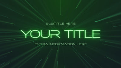 Radial Green Shiny Glow Sci-Fi Text Futurustic Modern Title Intro
