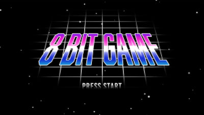 8 Bit Game Retro Gradient Space Panel Title Intro