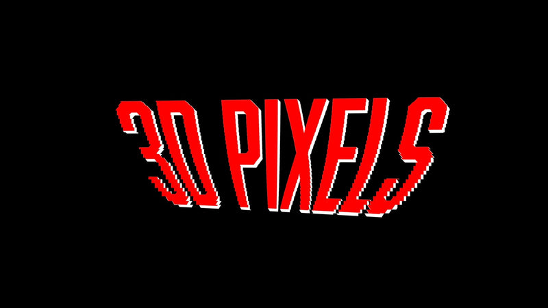 3D Rotating Effect Fake Pixel Digital Text Title Intro