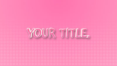 Pink Princess Play Doll Girly Text Title Intro