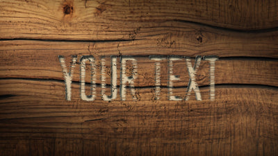 Wood Textured Text Splinter Title Intro