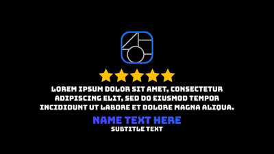 Gradient Modern Review Testimonial Infographic Animated Panel