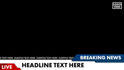 Full Screen Live News Overlay Variation 06