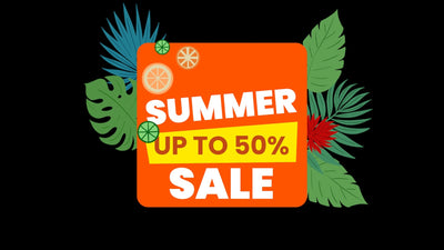 Summer Tropical Promo Stricker Sale Leaves 01