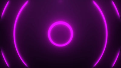 Glowing Rings Modern Bright Color Neon Business Logo Reveal