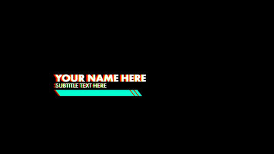 Gamer Glitch Strobe Tweaking RGB Lower Third Variation 02