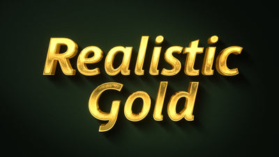 Gold Metal Shiny Extrude Realistic Text Reflective Title Intro