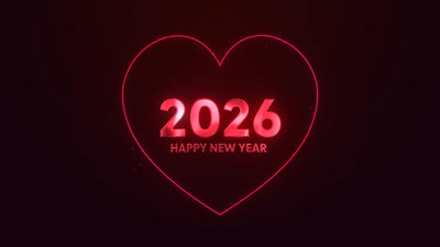 Floating Particles Heart New Year Glow Shine Title