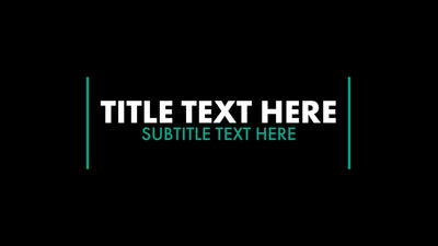 Regular Title Intro Text Lower Third Variation 02