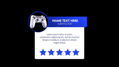 Gaming Review Testimonial Infographic Animated Panel 02 v02