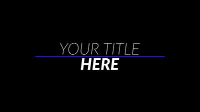 Clean & Simple Title Intro