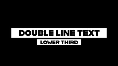 Double Line Text Lower Third Auto Scale Intro