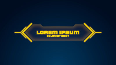 HUD Sci-Fi Futuristic Animated Title Emblem Neon Solo 06