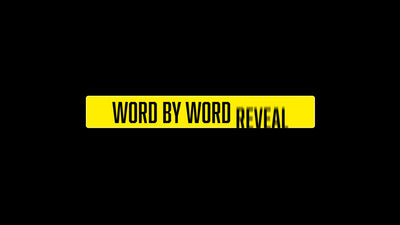 Word By Word Text Reveal Simple Lower Third Title