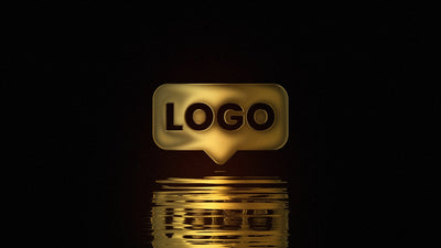 Modern Shiny Gold Metal Fancy Reflection Logo Reveal