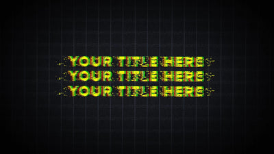 Glitchy Text Wiggle Stutter Title Intro