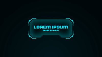 HUD Sci-Fi Futuristic Animated Title Emblem Neon Solo 05