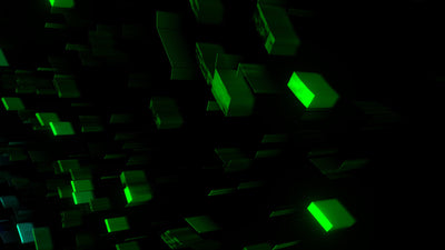 Digital Data 3D Blocks Flowing Animated Background