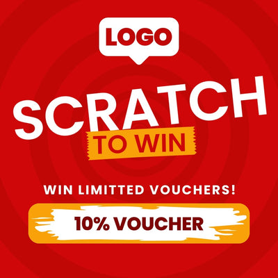 Scratch Ticket Contest Win Promo Card Social Media