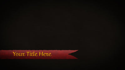 Medieval Flag Banner Old Golden Text Folding Lower Third