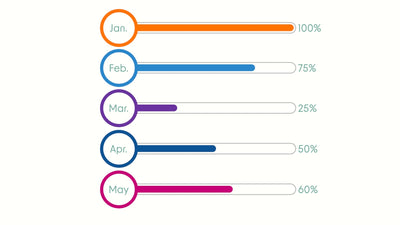 Animated Infographic Modern Style Colored Info Card 13