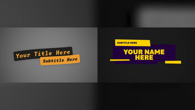 Modern Lower Third Rectangle Title Animation Wiggle Text Pack