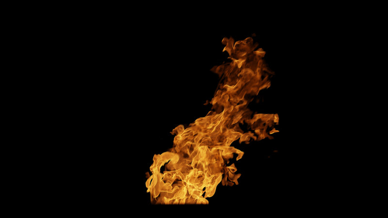 Flame Burning Hot Window Fire 01