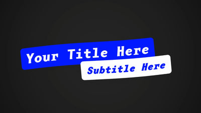 Modern Lower Third Rectangle Title Animation Wiggle Text 01