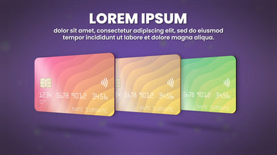 Bank Card Collection 3D Movement Elegant Presentation