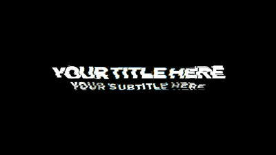 Glitchy Text Distortion Title Intro