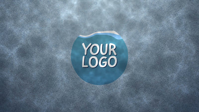 Bright Underwater Effect Water Filling Bubbles Text Logo Reveal