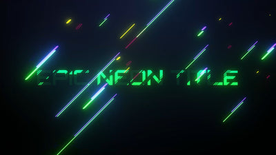 Neon Glow RGB Slanted Cool Title Intro