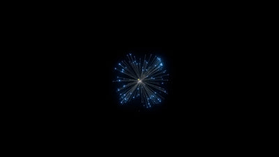 Blue Fireworks 02