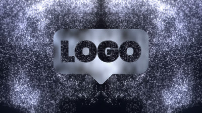 Silver Icon Snow Particles Shiny Winter Logo Reveal