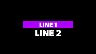 Modern Kinetic Title Lower Third 2-Line Typography