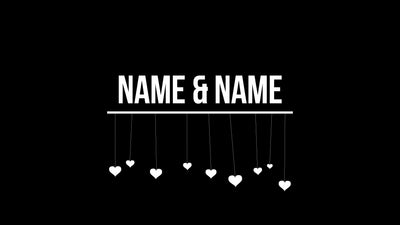 Love Couple Wedding Valentine Hearts String Names Title Intro