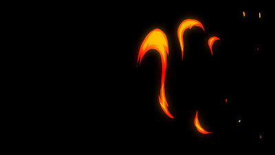 Stylized Flame Fire Overlay Animated Hot 14