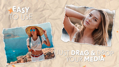 Fashion Paper Rip Grunge Modern Trendy Design Intro Opener