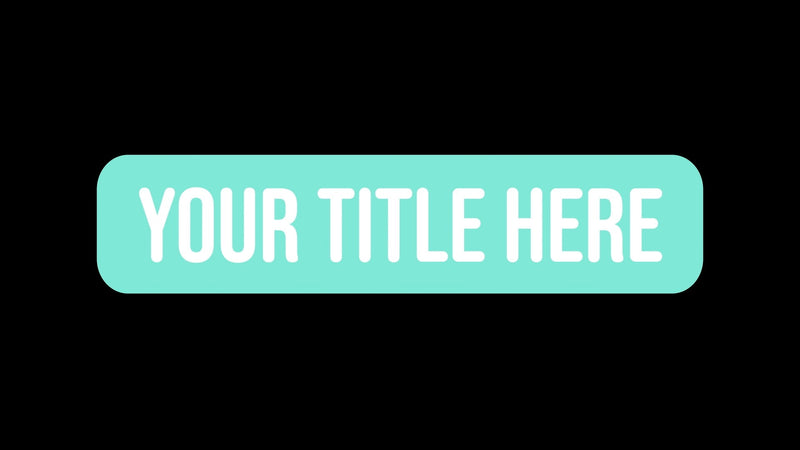 Auto Scaled Box Character Fade In Title Intro