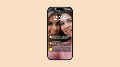 Mobile Phone Notification Lock Screen Message Animation