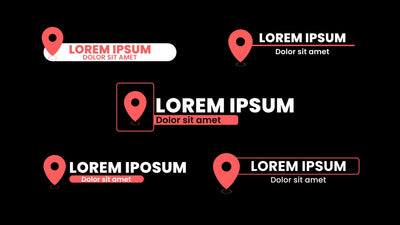 Modern Universal Pop Up Pin Location Lower Third Bundle