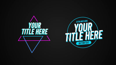 Glitch RGB Bright Color Neon Flashy Text Emblem 02