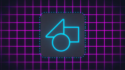Neon Glowing Lines Search Box Logo Reval