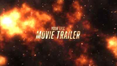 Blockbuster Action Movie Explosion Trailer Title Intro