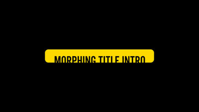 Circle Morph To Rectangle Auto Scale Text Title Intro